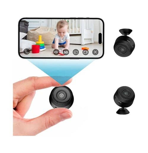 Hidden Camera 1080P WiFi, Spy Mini Camera with Motion Detection APP Control, Small Wireless Nanny Cam for Home Security Monitoring, Clear Night Vision, Real-Time Record, Cloud & TF Storage