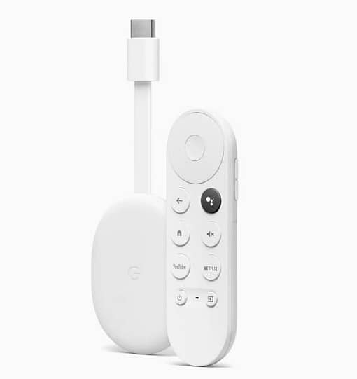 Chromecast with Google TV (HD) - Streaming Stick Entertainment On Your TV with Voice Search - Watch Movies, Shows, and Live TV in 1080p HD - Snow