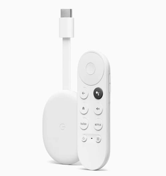 Chromecast with Google TV (HD) - Streaming Stick Entertainment On Your TV with Voice Search - Watch Movies, Shows, and Live TV in 1080p HD - Snow