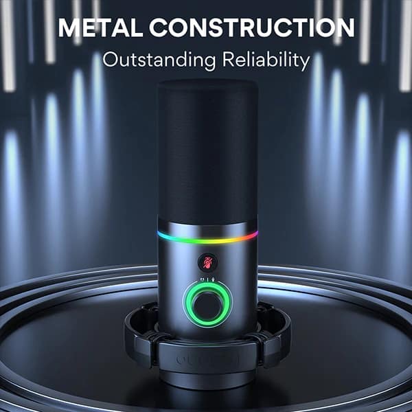 MAONO XLR/USB Dynamic Microphone, RGB Gaming Mic with Software, Mute, Gain Knob, Volume Control and Headphone Jack for Streaming, Podcasting, Recording-PD200X (Black) - Image 7