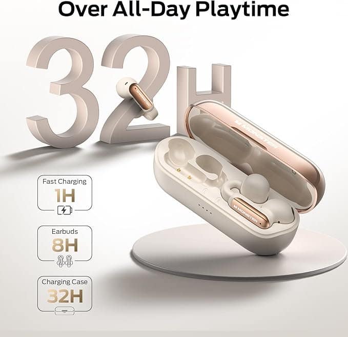 Monster Wireless Earbuds, Comfort Clip-On Bluetooth Earbuds, Bluetooth 5.4 Open Earbuds with Environmental Noise Cancellation, IPX5 Waterproof & Touch Control Wireless Headphones for Indoor or Outdoor - Image 5