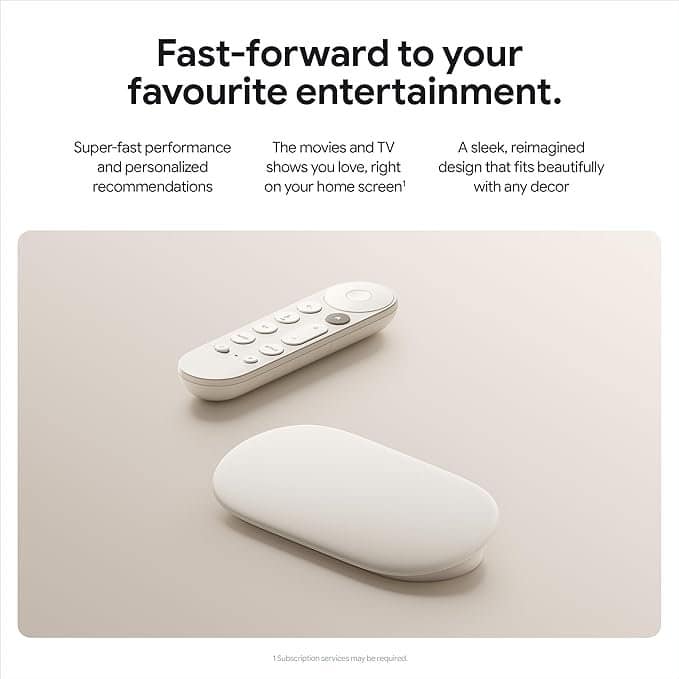 Google TV Streamer (4K) - Fast Streaming Entertainment on Your TV with Voice Search Remote - Watch Movies, Shows, Live TV, and Netflix in 4K HDR - Smart Home Control - 32 GB of Storage - Porcelain - Image 5