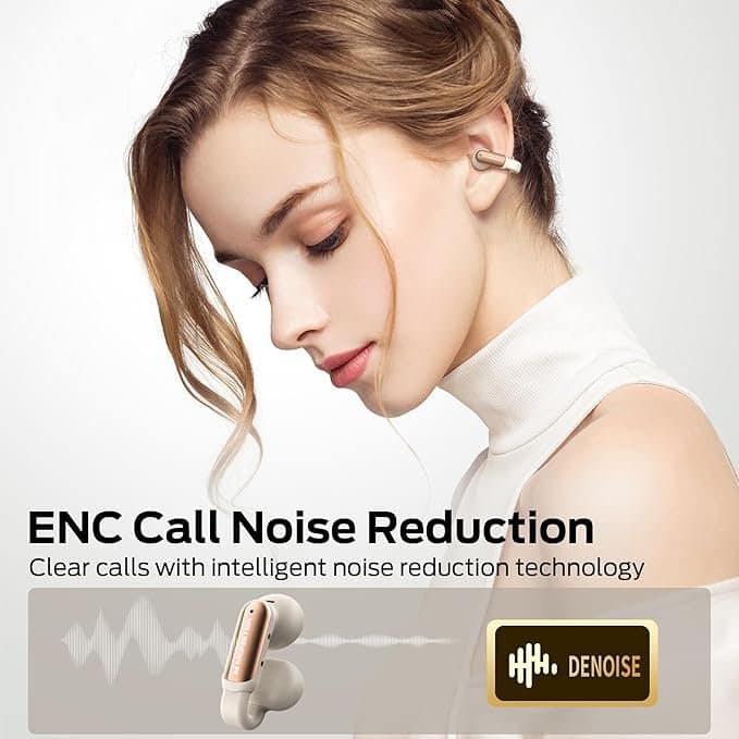 Monster Wireless Earbuds, Comfort Clip-On Bluetooth Earbuds, Bluetooth 5.4 Open Earbuds with Environmental Noise Cancellation, IPX5 Waterproof & Touch Control Wireless Headphones for Indoor or Outdoor - Image 3