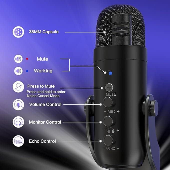 ZealSound USB Microphone,Condenser Phone Computer PC Mic kit - Image 4