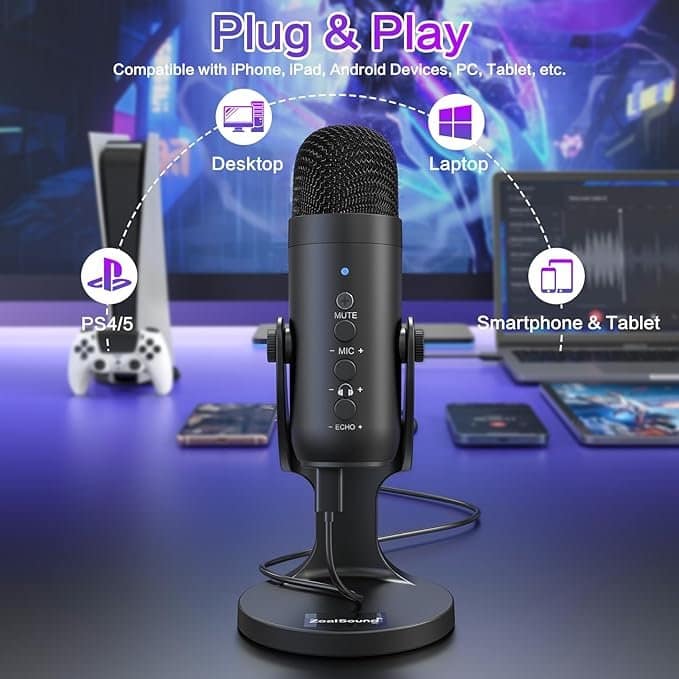 ZealSound USB Microphone,Condenser Phone Computer PC Mic kit - Image 6