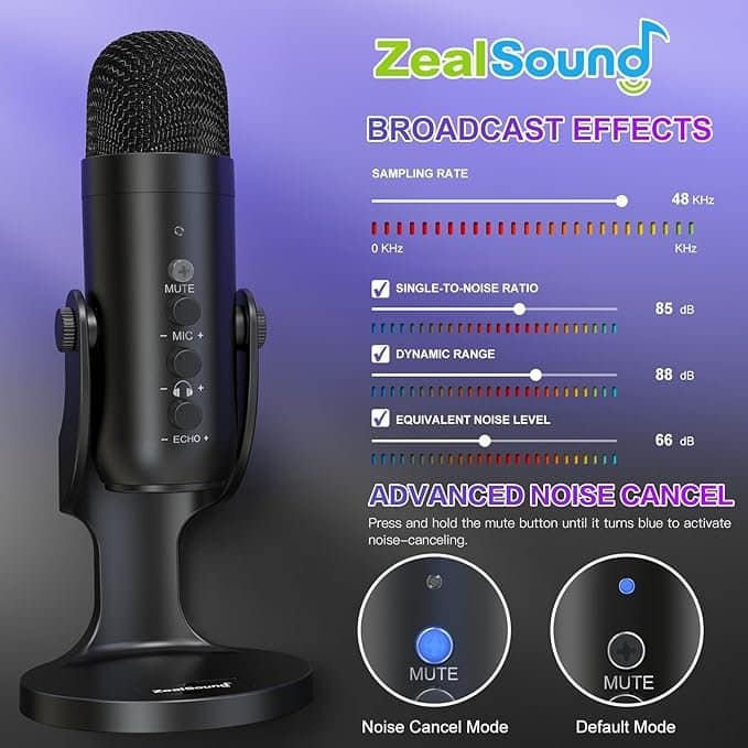 ZealSound USB Microphone,Condenser Phone Computer PC Mic kit - Image 5