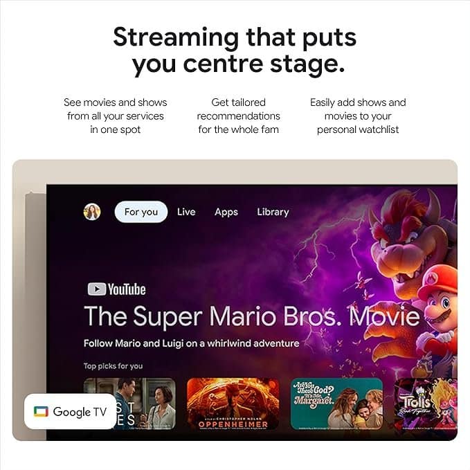 Google TV Streamer (4K) - Fast Streaming Entertainment on Your TV with Voice Search Remote - Watch Movies, Shows, Live TV, and Netflix in 4K HDR - Smart Home Control - 32 GB of Storage - Porcelain - Image 3